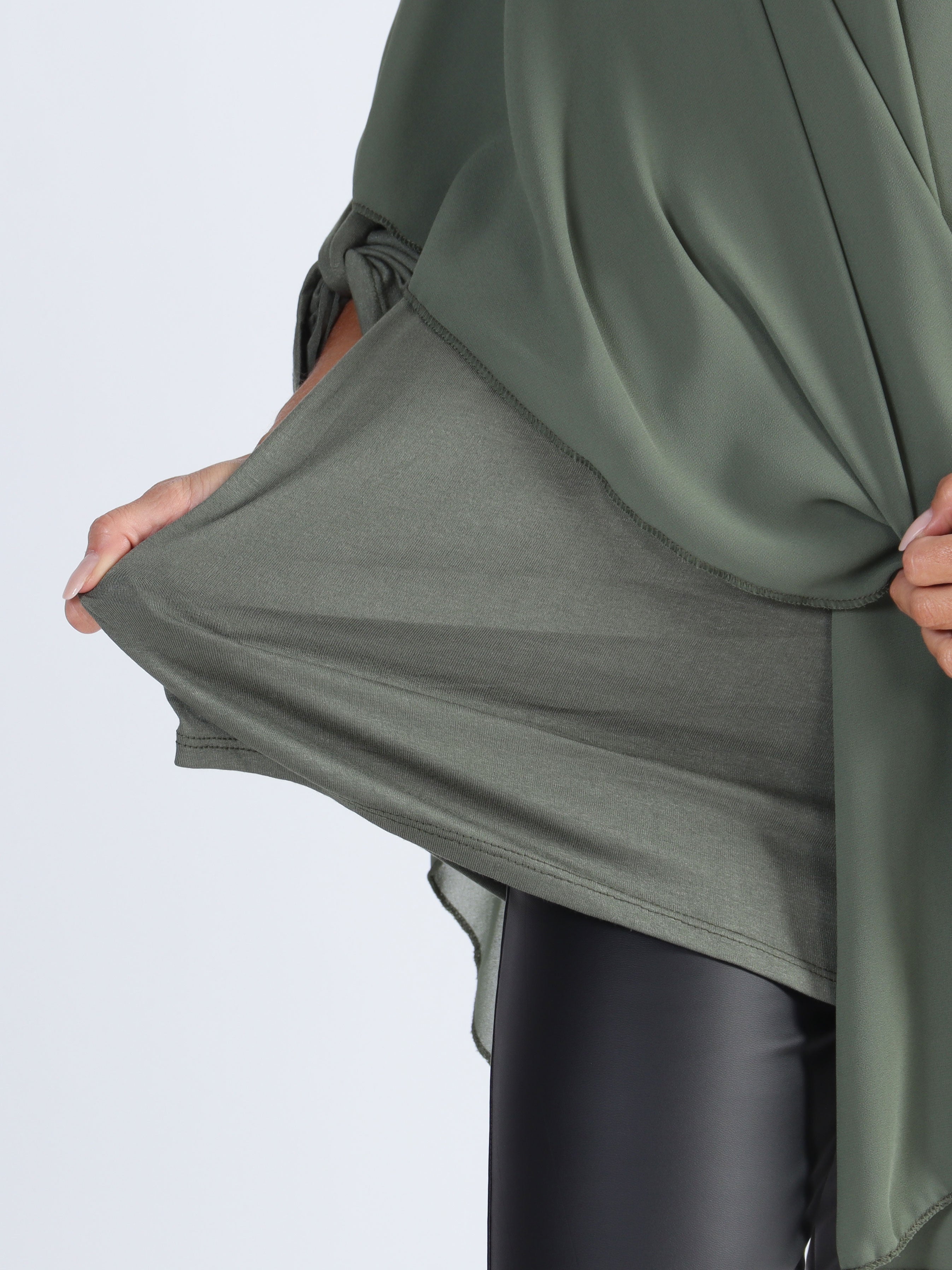 Kenya Shirt - Plus size tunika med chiffonglager